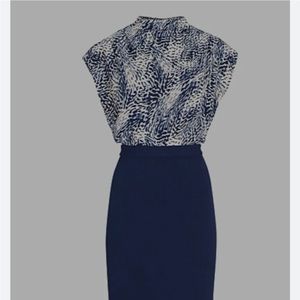 Express blue animal print dress
